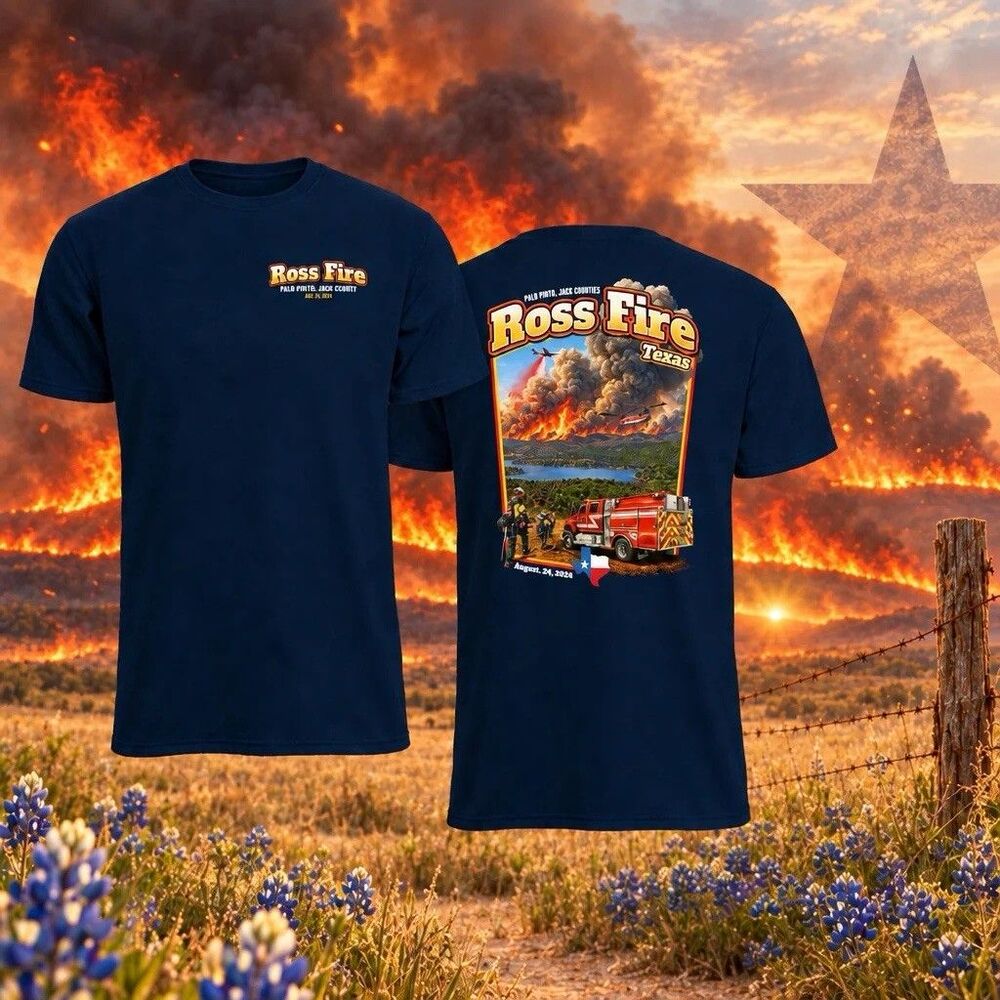 Texas Ross Fire T-shirt Unisex Most Sizes Palo Pinto Co.